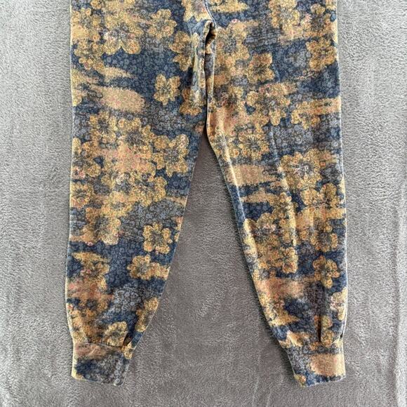 Saturday Sunday Pants Womens S Orange Blue Floral Hig Rise PullOn Jogger Pockets - Picture 8 of 15